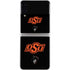 Oklahoma State University OSU on Black Galaxy Z Flip4 5G Skin