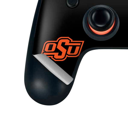 Oklahoma State University OSU on Black Google Stadia Controller Skin