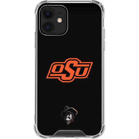 Oklahoma State University OSU on Black iPhone 12 Clear Case