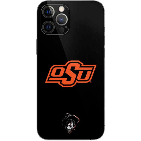 Oklahoma State University OSU on Black iPhone 12 Pro Max Skin