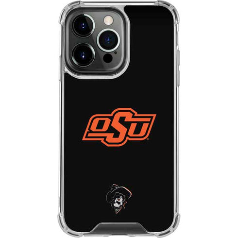 Oklahoma State University OSU on Black iPhone 13 Pro Clear Case