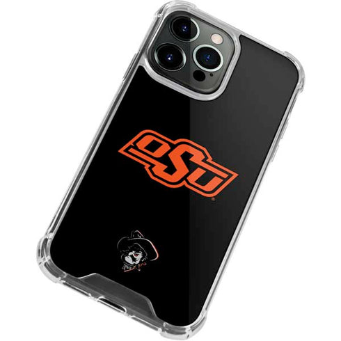 Oklahoma State University OSU on Black iPhone 13 Pro Max Clear Case