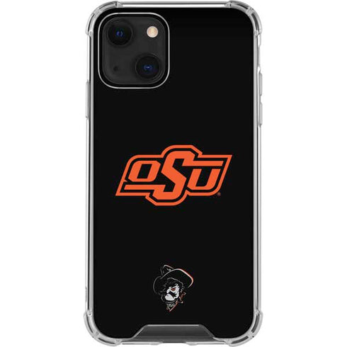 Oklahoma State University OSU on Black iPhone 14 Clear Case