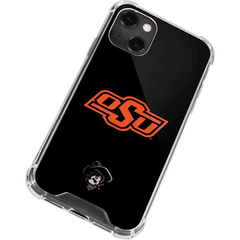 Oklahoma State University OSU on Black iPhone 14 Plus Clear Case