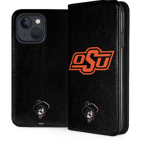 Oklahoma State University OSU on Black iPhone 14 Plus Folio Case