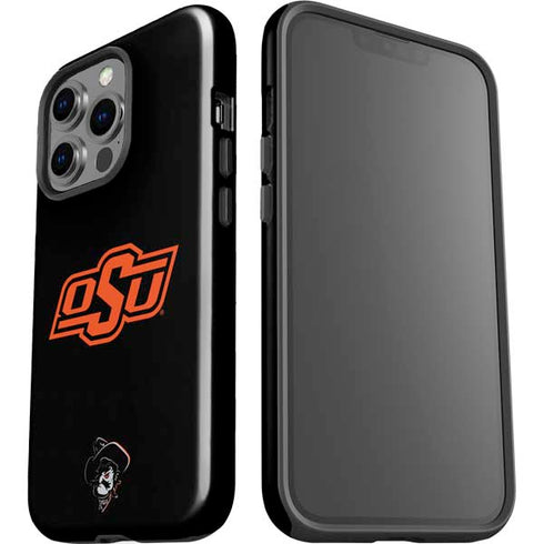 Oklahoma State University OSU on Black iPhone 15 Pro Impact Case