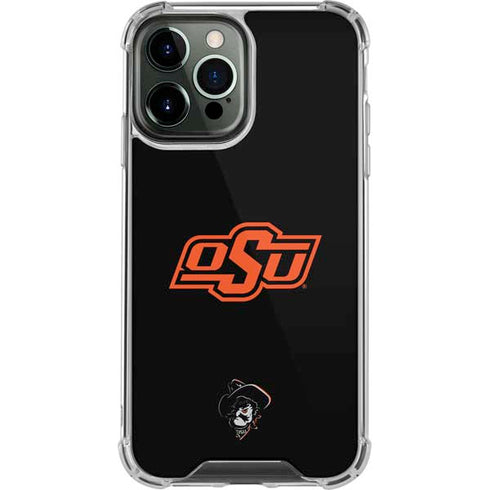 Oklahoma State University OSU on Black iPhone 14 Pro Max Clear Case