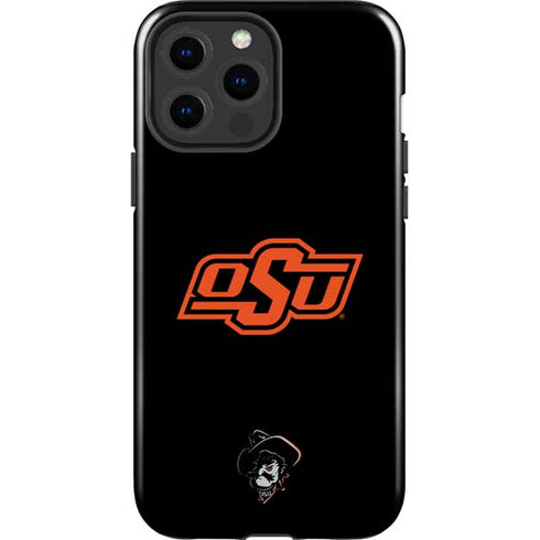 Oklahoma State University OSU on Black iPhone 15 Pro Max Impact Case