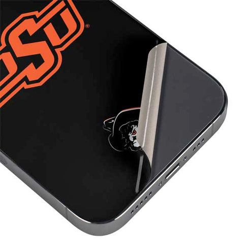 Oklahoma State University OSU on Black iPhone 14 Pro Max Skin