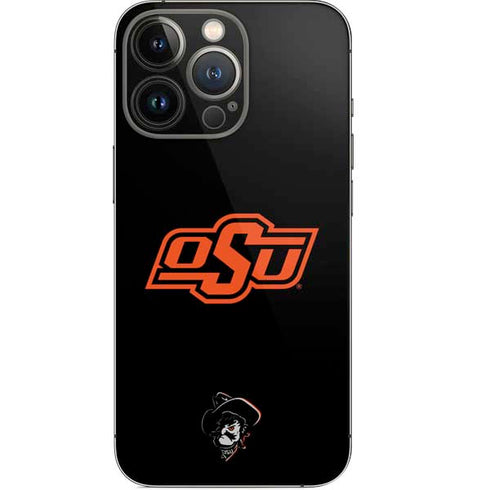 Oklahoma State University OSU on Black iPhone 14 Pro Skin