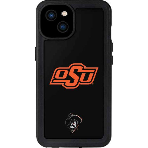 Oklahoma State University OSU on Black iPhone 15 Plus Waterproof Case