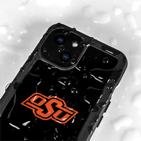 Oklahoma State University OSU on Black iPhone 15 Plus Waterproof Case
