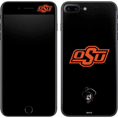 Oklahoma State University OSU on Black iPhone 8 Plus Skin