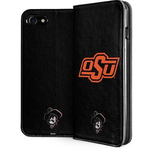 Oklahoma State University OSU on Black iPhone SE (2nd & 3rd Gen) Folio Case