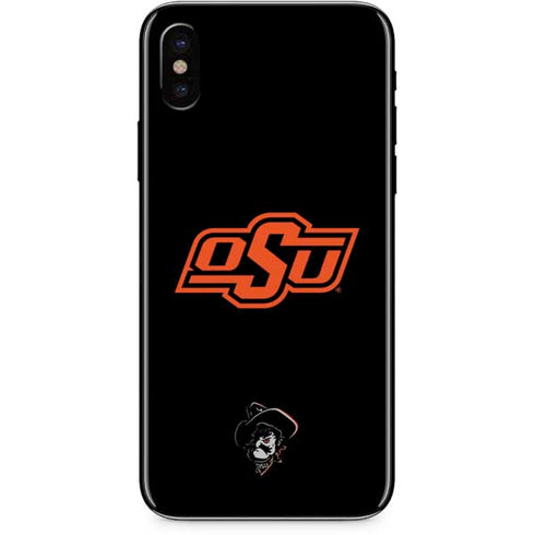 Oklahoma State University OSU on Black iPhone X Skin