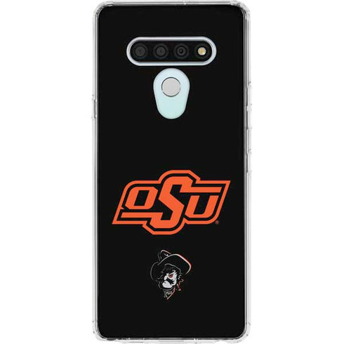 Oklahoma State University OSU on Black LG Stylo 6 Clear Case