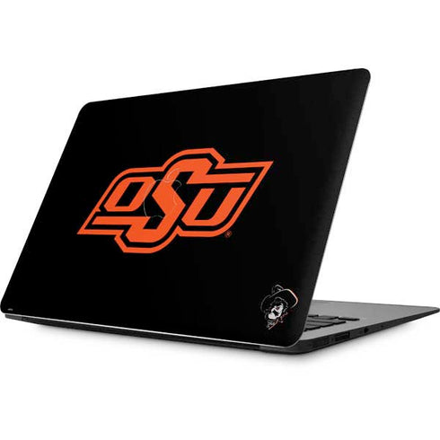 Oklahoma State University OSU on Black Apple MacBook Skin