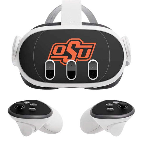 Oklahoma State University OSU on Black Meta Quest 3 Skin