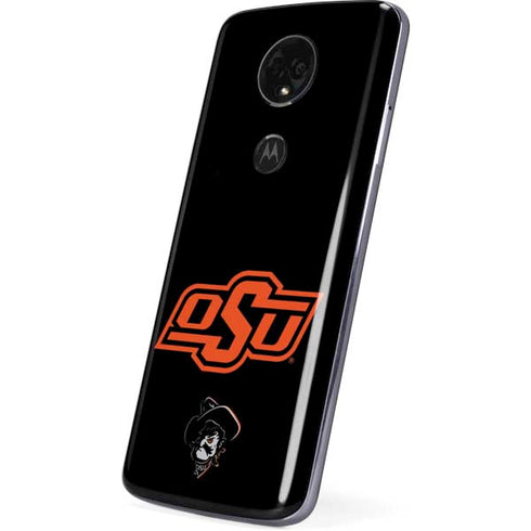 Oklahoma State University OSU on Black Moto E5 Plus Skin