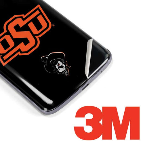 Oklahoma State University OSU on Black Moto E5 Plus Skin