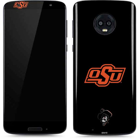 Oklahoma State University OSU on Black Moto G6 Skin