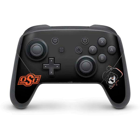Oklahoma State University OSU on Black Nintendo Switch Pro Controller Skin