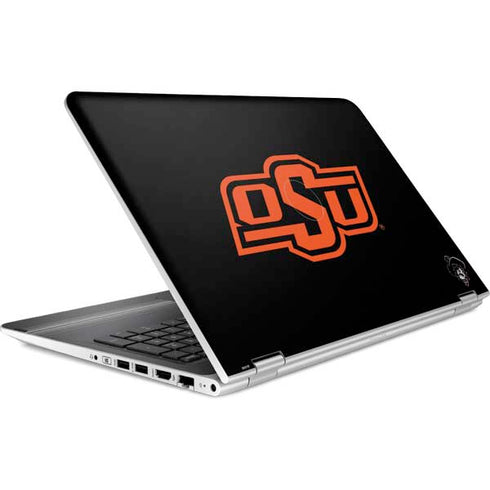 Oklahoma State University OSU on Black HP Pavilion Skin