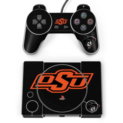 Oklahoma State University OSU on Black PlayStation Classic Bundle Skin