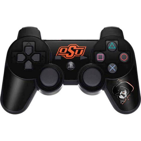 Oklahoma State University OSU on Black PS3 Dual Shock wireless controller Skin