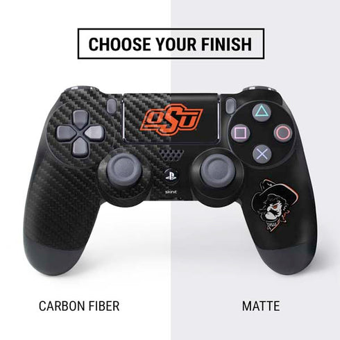 Oklahoma State University OSU on Black PS4 Controller Skin