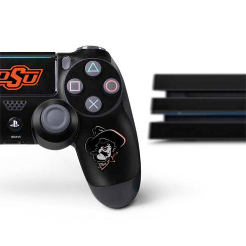 Oklahoma State University OSU on Black PS4 Pro Bundle Skin