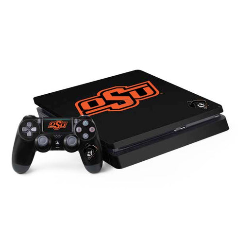 Oklahoma State University OSU on Black PS4 Slim Bundle Skin
