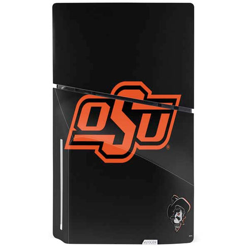 Oklahoma State University OSU on Black PS5 Slim Disk Bundle Skin