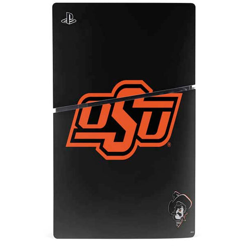 Oklahoma State University OSU on Black PS5 Slim Digital Edition Bundle Skin