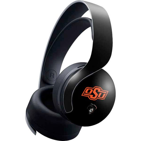 Oklahoma State University OSU on Black PULSE 3D Wireless Headset for PS5 Skin