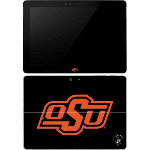 Oklahoma State University OSU on Black Surface Go Skin
