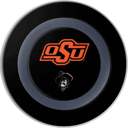 Oklahoma State University OSU on Black Wireless Charger Skin