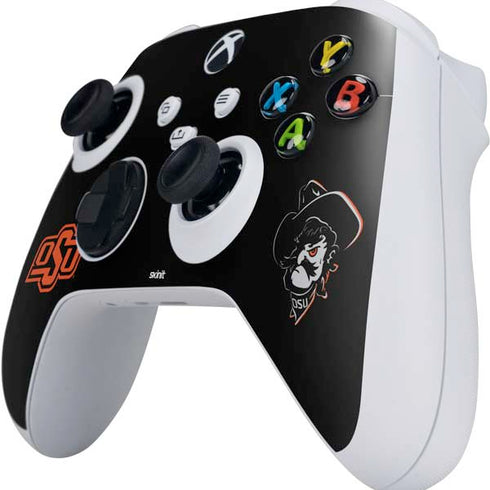 Oklahoma State University OSU on Black Xbox Series S Controller Skin