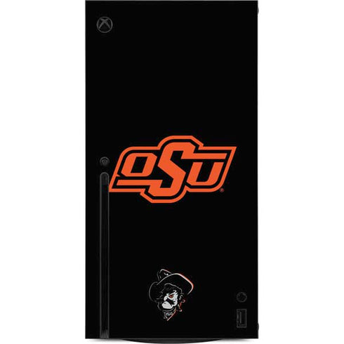 Oklahoma State University OSU on Black Xbox Series X Console Skin