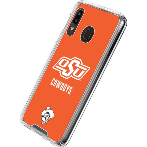 Oklahoma State University Vintage Galaxy A30 Clear Case