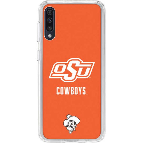 Oklahoma State University Vintage Galaxy A50 Clear Case