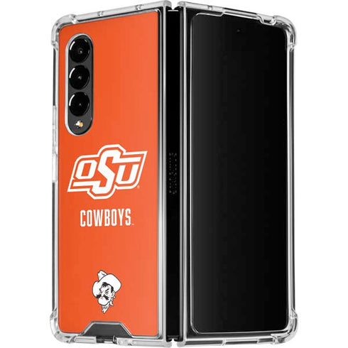 Oklahoma State University Vintage Galaxy Z Fold4 5G Clear Case