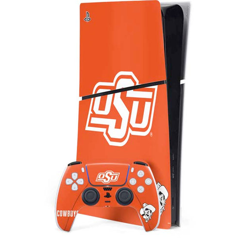 Oklahoma State University Vintage PS5 Slim Digital Edition Bundle Skin