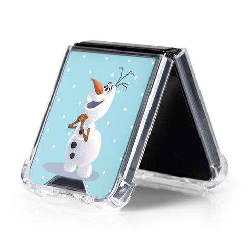 Disney Frozen Olaf Polka Dots Galaxy Z Flip5 5G Clear Case