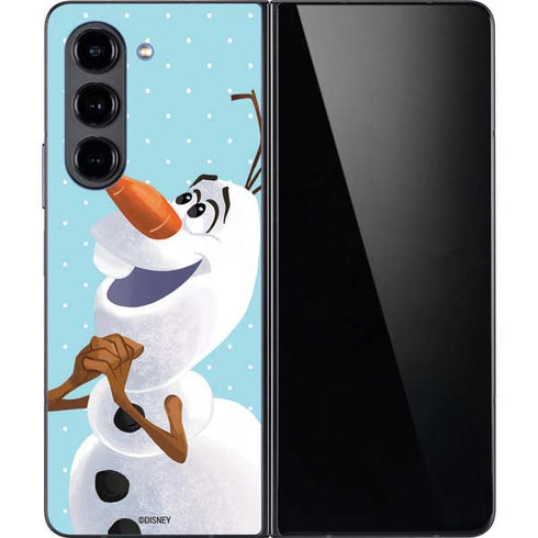 Disney Frozen Olaf Polka Dots Galaxy Z Fold5 5G Skin