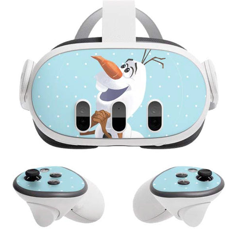 Disney Frozen Olaf Polka Dots Meta Quest 3 Skin