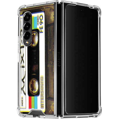 Old Mixtape Galaxy Z Fold4 5G Clear Case