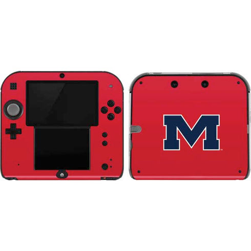 University of Mississippi Ole Miss Logo Red Nintendo 2DS Skin
