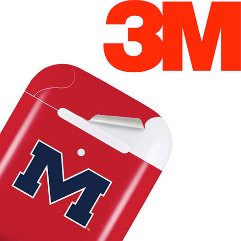 University of Mississippi Ole Miss Logo Red Apple AirPods Skin