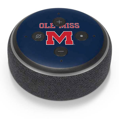 University of Mississippi Ole Miss Blue Amazon Echo Dot Skin
